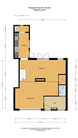 Floorplan - Weesperstraat 27, 1398 XT Muiden