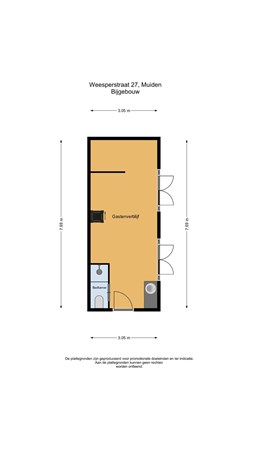 Floorplan - Weesperstraat 27, 1398 XT Muiden