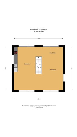 Floorplan - Blomstraat 10, 1382 AJ Weesp