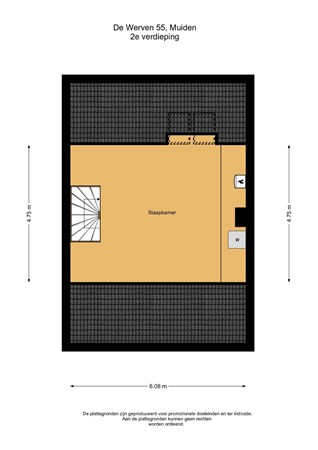 Floorplan - De Werven 55, 1398 CD Muiden