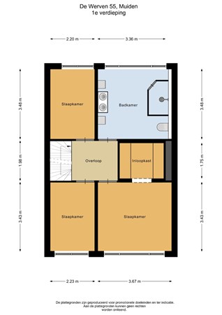 Floorplan - De Werven 55, 1398 CD Muiden