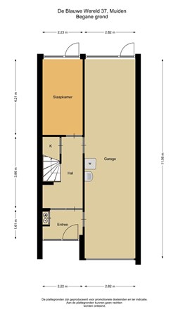 Floorplan - De Blauwe Wereld 37, 1398 EM Muiden