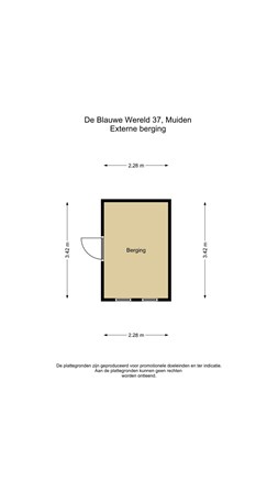 Floorplan - De Blauwe Wereld 37, 1398 EM Muiden