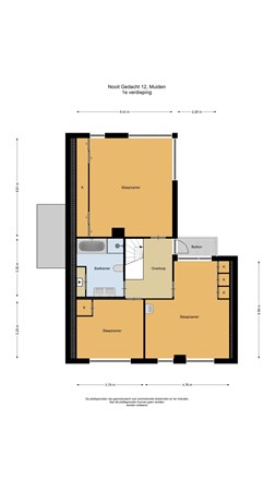 Floorplan - Nooit Gedacht 12, 1398 ED Muiden