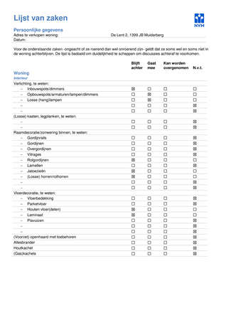 Brochure preview - Lijst van zaken