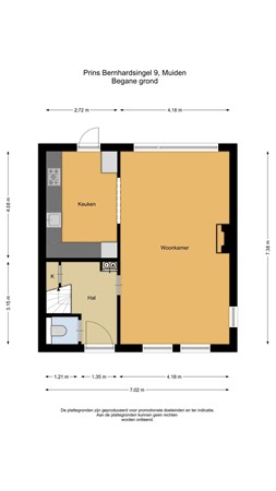 Floorplan - Prins Bernhardsingel 9, 1398 CR Muiden