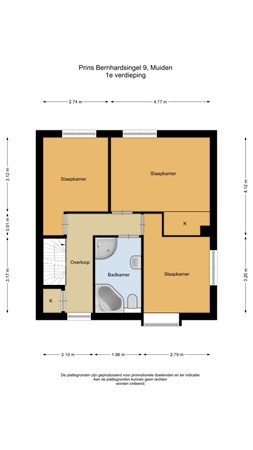 Floorplan - Prins Bernhardsingel 9, 1398 CR Muiden