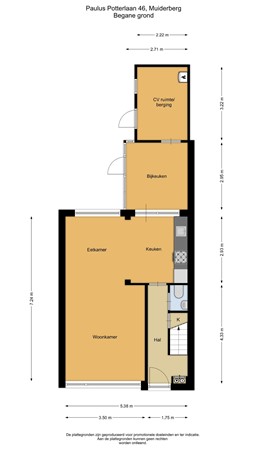 Floorplan - Paulus Potterlaan 46, 1399 XC Muiderberg