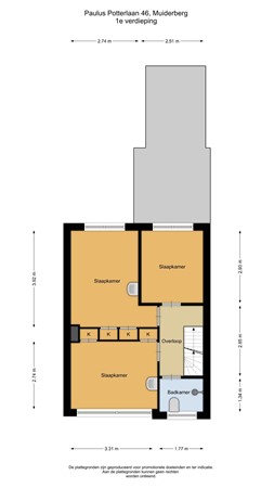 Floorplan - Paulus Potterlaan 46, 1399 XC Muiderberg