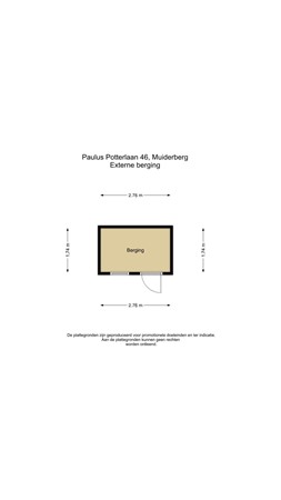 Floorplan - Paulus Potterlaan 46, 1399 XC Muiderberg
