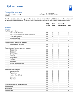 Brochure preview - Lijst van zaken
