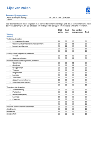 Brochure preview - Lijst van zaken