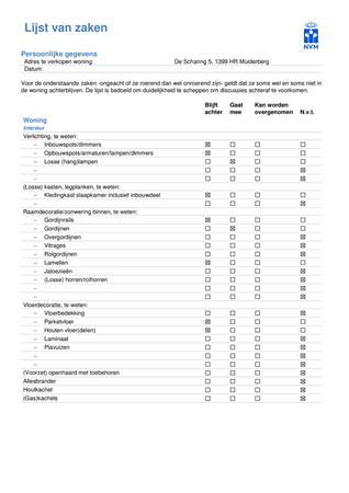 Brochure preview - Lijst van zaken