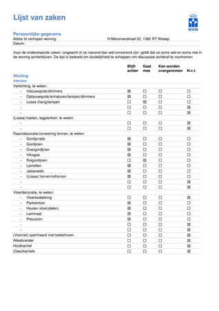 Brochure preview - Lijst van zaken
