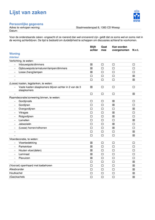 Brochure preview - Lijst van zaken