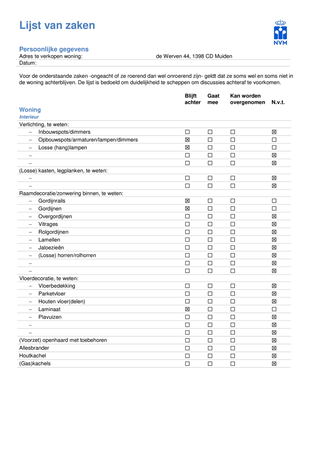 Brochure preview - Lijst van zaken