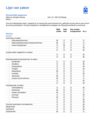 Brochure preview - Lijst van zaken