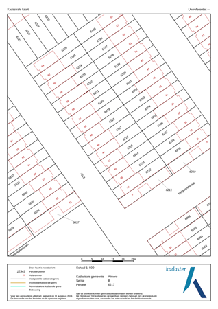 Terschellingstraat 46, 1339 TE Almere - Kaart van het Kadaster
