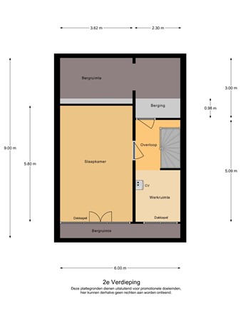 Floorplan - Pieter de Hooghlaan 16, 1399 GA Muiderberg
