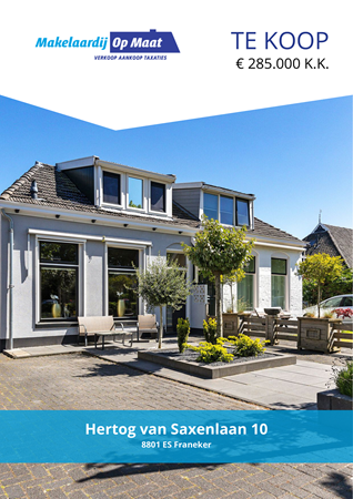 Brochure - Hertog van Saxenlaan 10, 8801 ES FRANEKER (1) - Hertog van Saxenlaan 10, 8801 ES Franeker