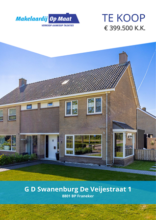 Brochure - G D Swanenburg De Veijestraat 1, 8801 BP FRANEKER (1) - G D Swanenburg De Veijestraat 1, 8801 BP Franeker