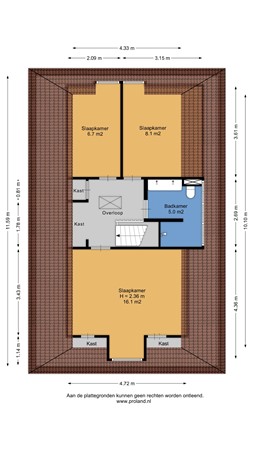 Plattegrond - Vliet 53, 8801 VT Franeker - 1E.jpg
