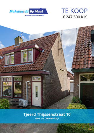 Brochure - Tjeerd Thijssenstraat 10, 9078 VN OUDEBILDTZIJL (1) - Tjeerd Thijssenstraat 10, 9078 VN Oudebildtzijl