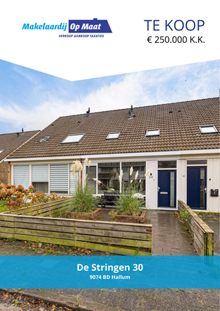 Brochure - De Stringen 30, 9074 BD HALLUM (1) - De Stringen 30, 9074 BD Hallum