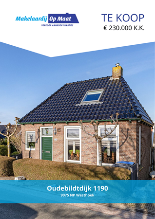 Brochure - Oudebildtdijk 1190, 9075 NP WESTHOEK (1) - Oudebildtdijk 1190, 9075 NP Westhoek