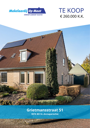 Brochure - Grietmansstraat 51, 9076 BD ST.-ANNAPAROCHIE (1) - Grietmansstraat 51, 9076 BD Sint Annaparochie