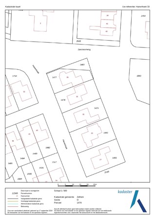 Hanenhoek 33, 7021 EL Zelhem - Kadastrale kaart Hanenhoek 33 te Zelhem.jpg