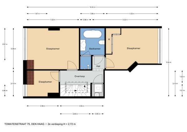 Tomatenstraat 75, 2564 CL Den Haag - 2e verdieping.jpg