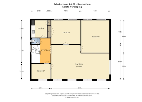 Schubertlaan 26, 7002 MC Doetinchem - Tekening 1e verdieping.png