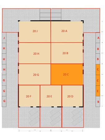 Zaagmolenpad 20C, 7008 AJ Doetinchem - 210428 Kavel verdeling met huisnummers 20C.jpg