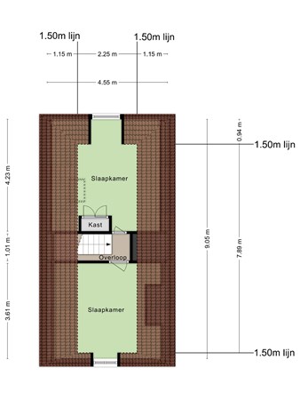 Floorplan - Baanstraat 32, 9717 GV Groningen