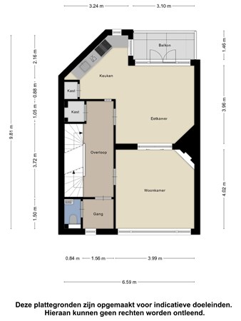 Floorplan - Eyssoniusstraat 31A, 9714 BR Groningen