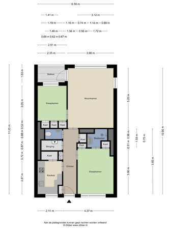 Floorplan - Floresplein 50, 9715 HL Groningen