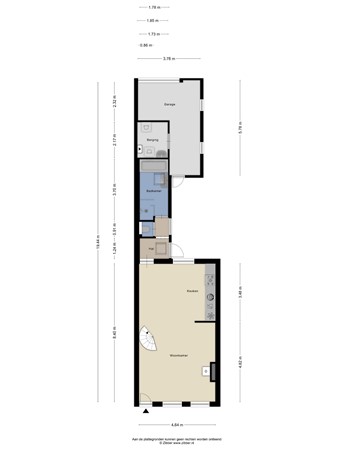Floorplan - Damsterdiep 296, 9713 ES Groningen