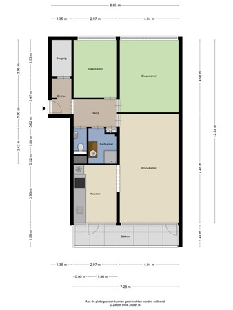 Floorplan - Top Naefflaan 75, 9721 VE Groningen