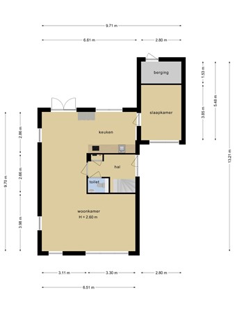 Floorplan - Hagenduin 1, 8219 DD Lelystad