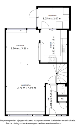 Floorplan - Wijngaard 91, 8212 CE Lelystad