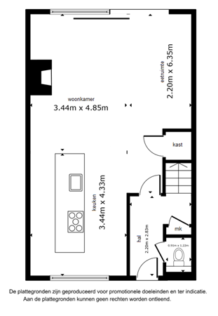 Floorplan - Karveel 58 44, 8242 WB Lelystad