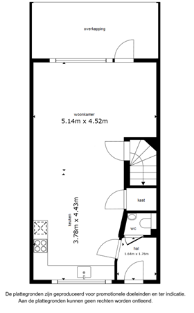 Floorplan - Smederij 40, 8253 LR Dronten