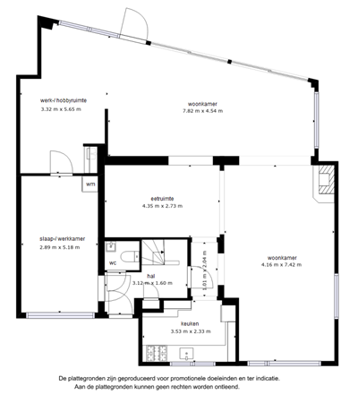 Floorplan - Karveel 12 7, 8231 AR Lelystad