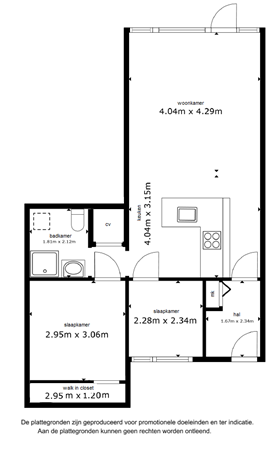 Floorplan - Bastion 432, 8223 GG Lelystad