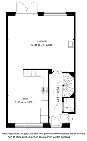 Floorplan - Regenboogweg 33, 1339 AL Almere