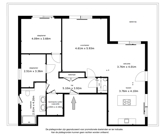 Floorplan - Marke 106, 8233 GC Lelystad