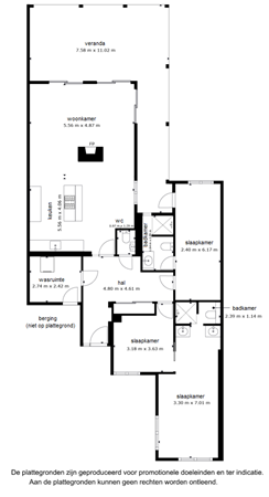 Floorplan - Botter 39 39, 8243 KA Lelystad