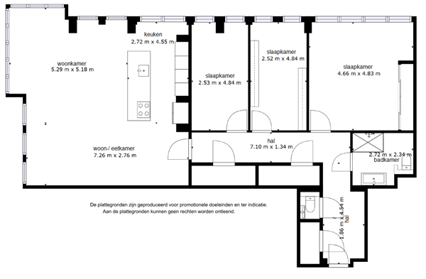 Floorplan - Stationsplein 79, 8232 VT Lelystad