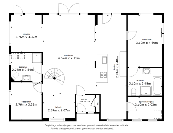 Floorplan - Buitenplaats 34, 8212 AJ Lelystad